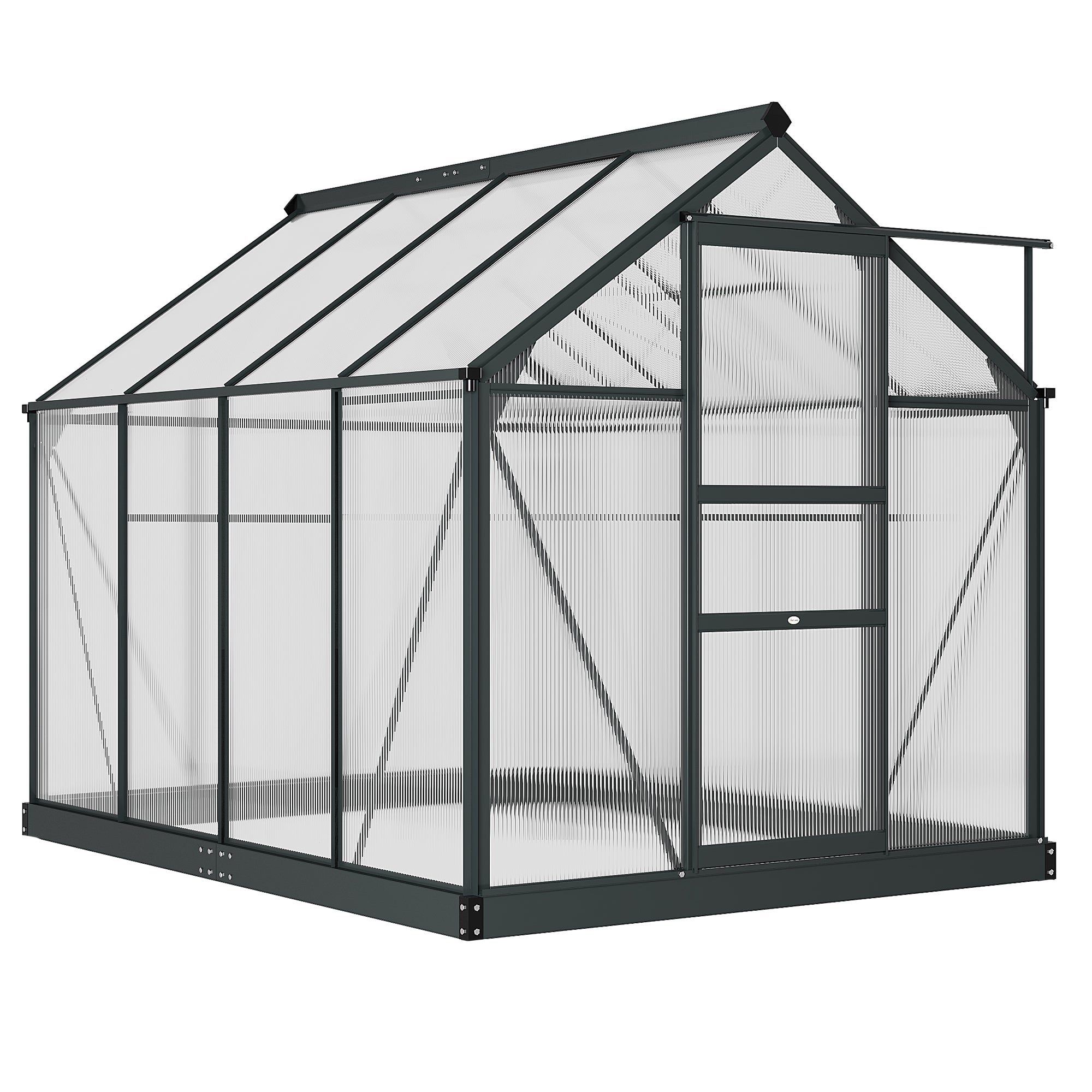 Outsunny BloomGreen 6' x 8' x 6.6' Polycarbonate Greenhouse with