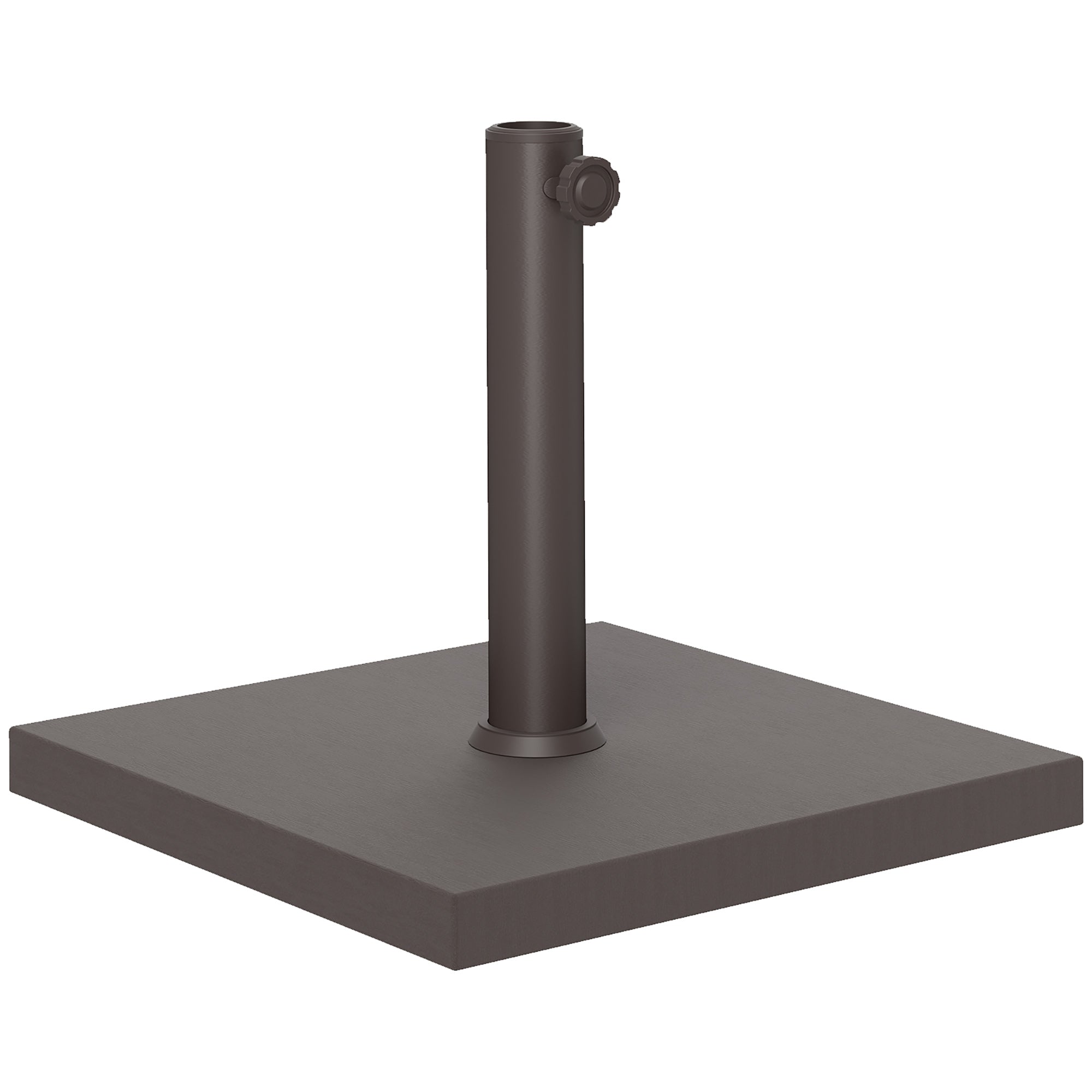 brown patio umbrella stand Outsunny Durable 32 lbs Brown Patio Umbrella Base for 1.5/1.9 Poles