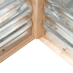 Wooden Cold Frame, Raised Garden Bed with Polycarbonate Greenhouse, Flower Planter Protection, 48" x 24" x 32", Natural