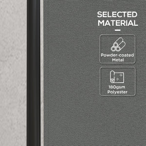 3 Panel Folding Room Divider with Lockable Wheels, 6ft Rolling Privacy Screen, Portable Freestanding Privacy Panel for Garden Backyard Deck Pool Hot Tub, Dark Grey