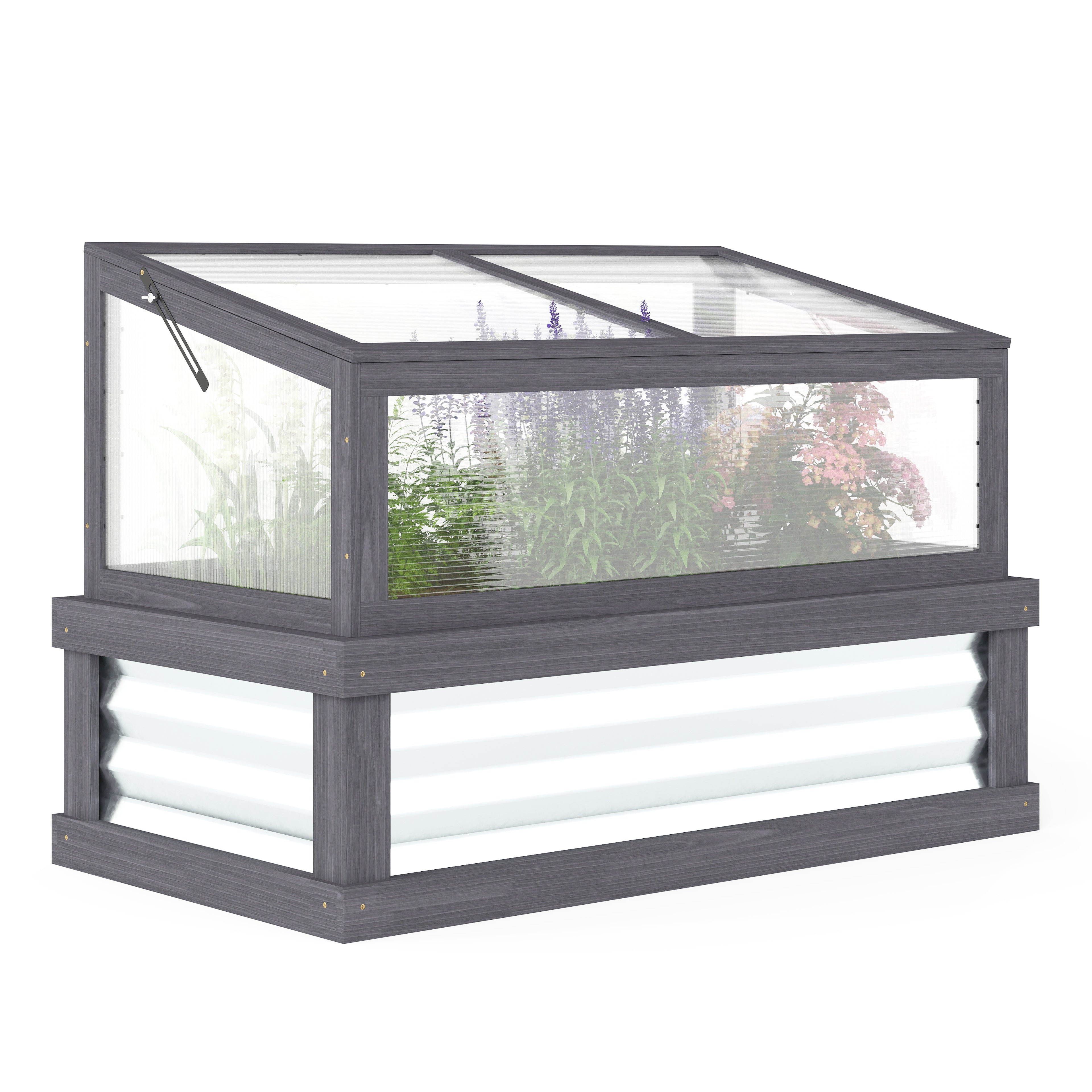 NookGrow Raised Garden Bed with Lean-to Roof | Outsunny