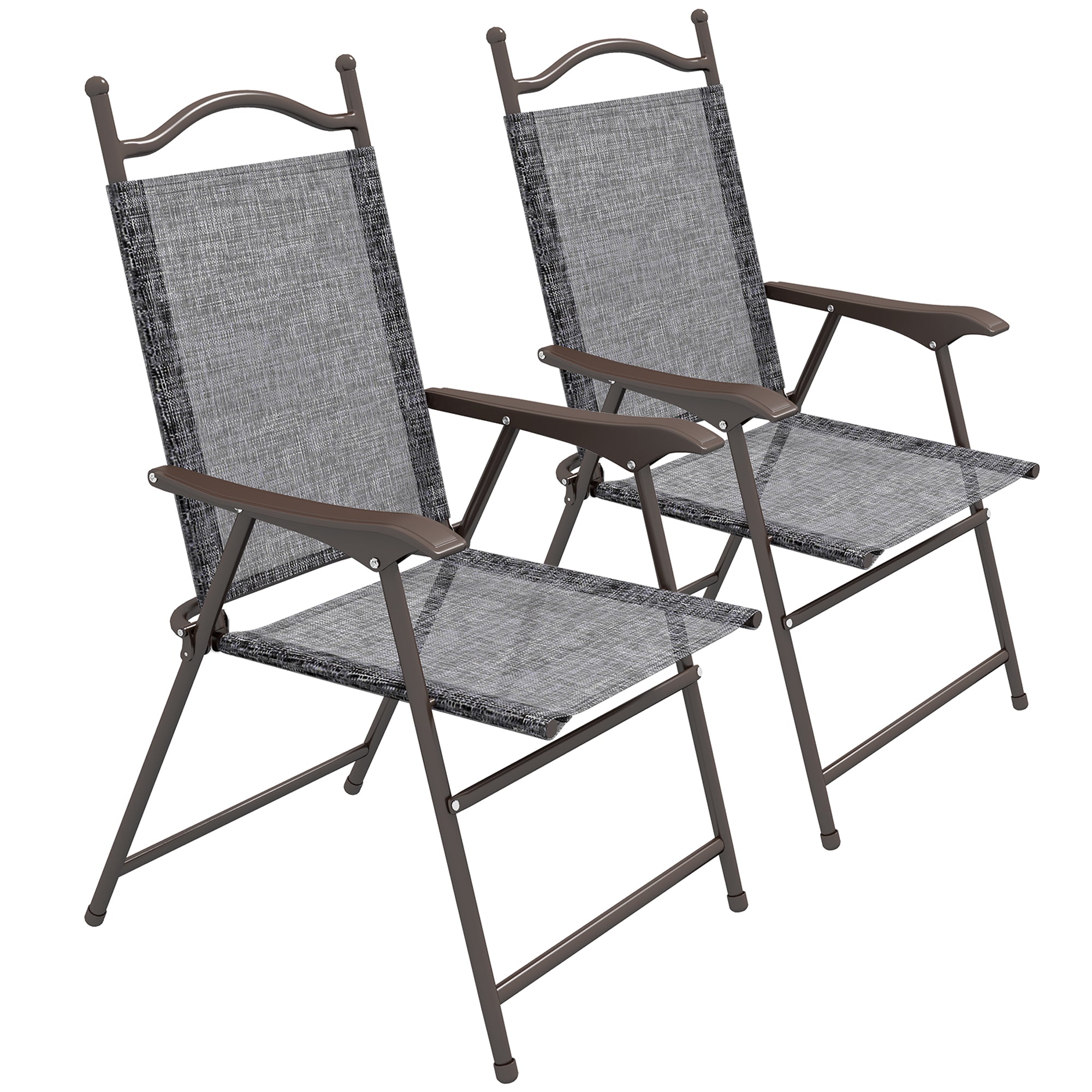Outsunnny Outdoor Dining Chairs Set of 2, Folding Outdoor Patio