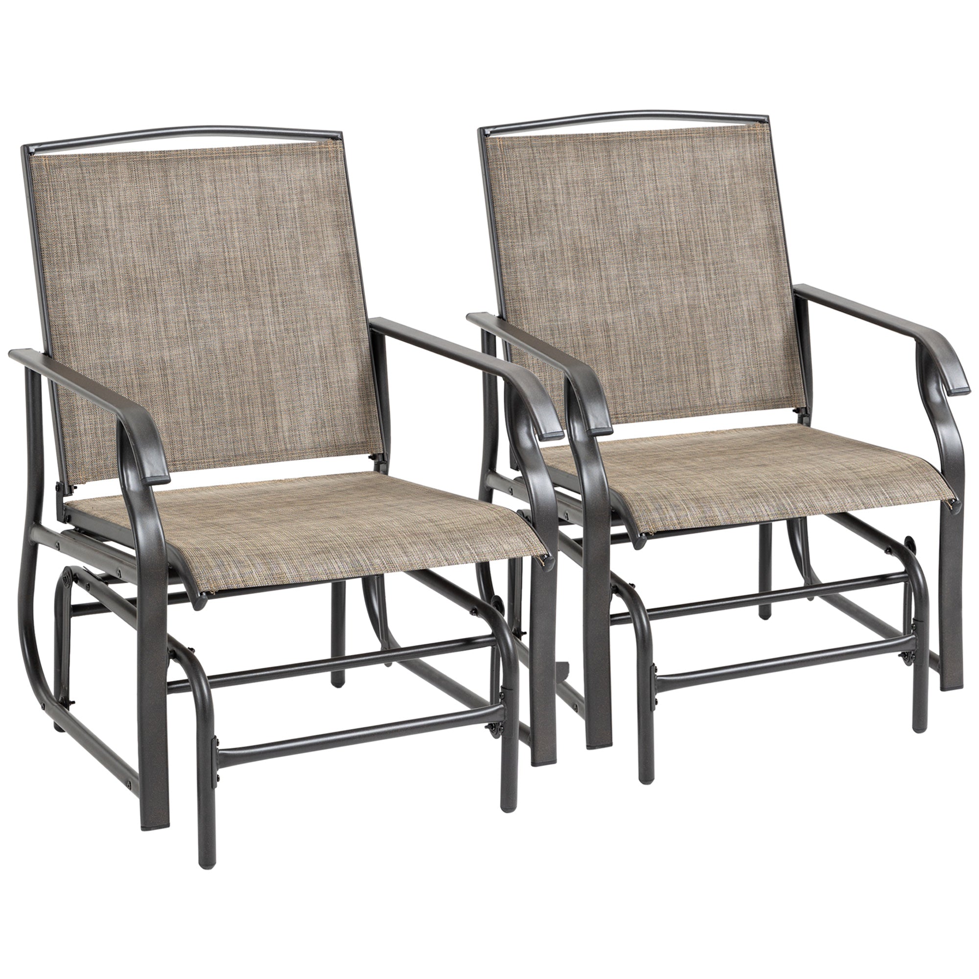 Outsunnny Pieces Outdoor Patio Glider Chairs, Person Glider