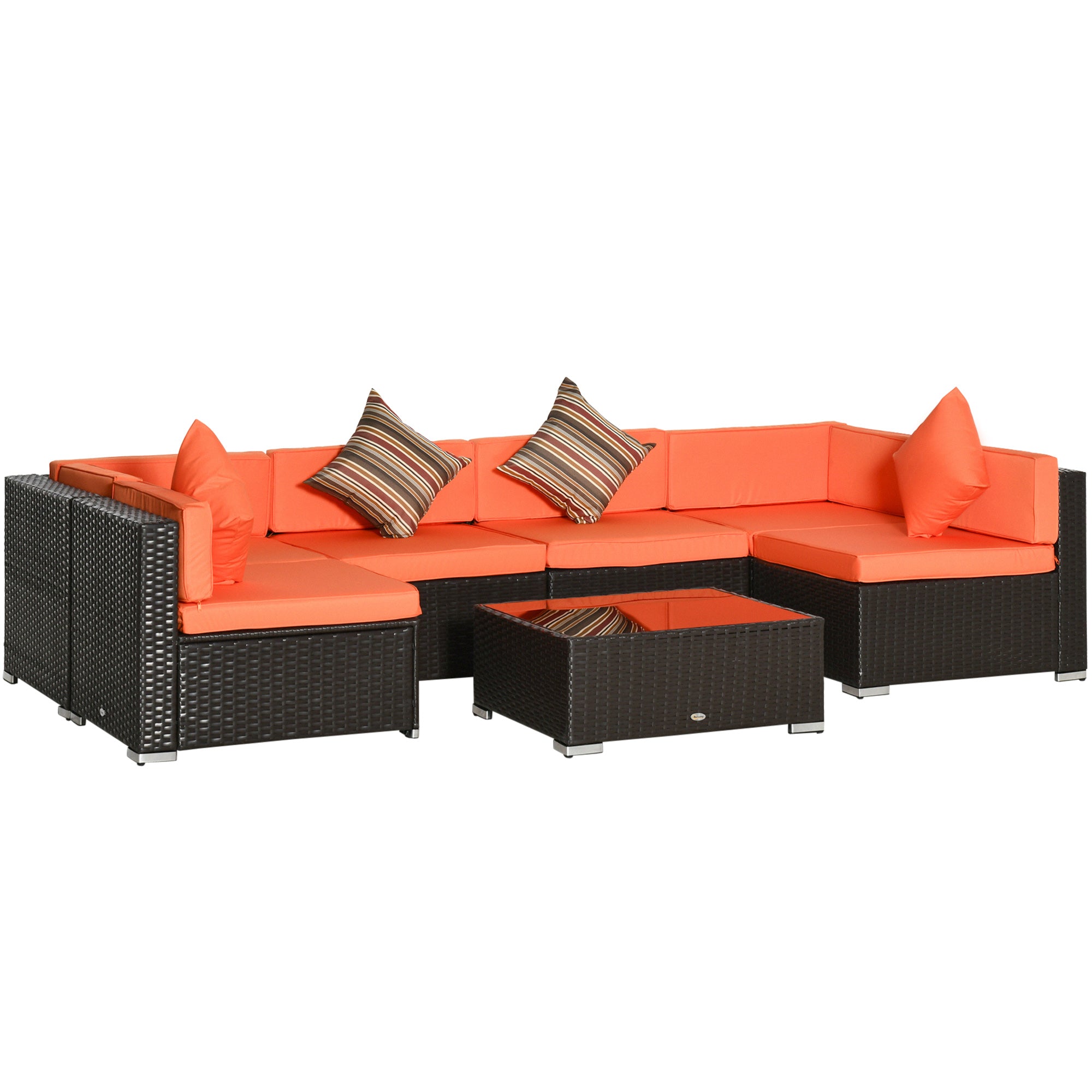 Outsunnny Piece Patio Furniture Set, PE Rattan Outdoor