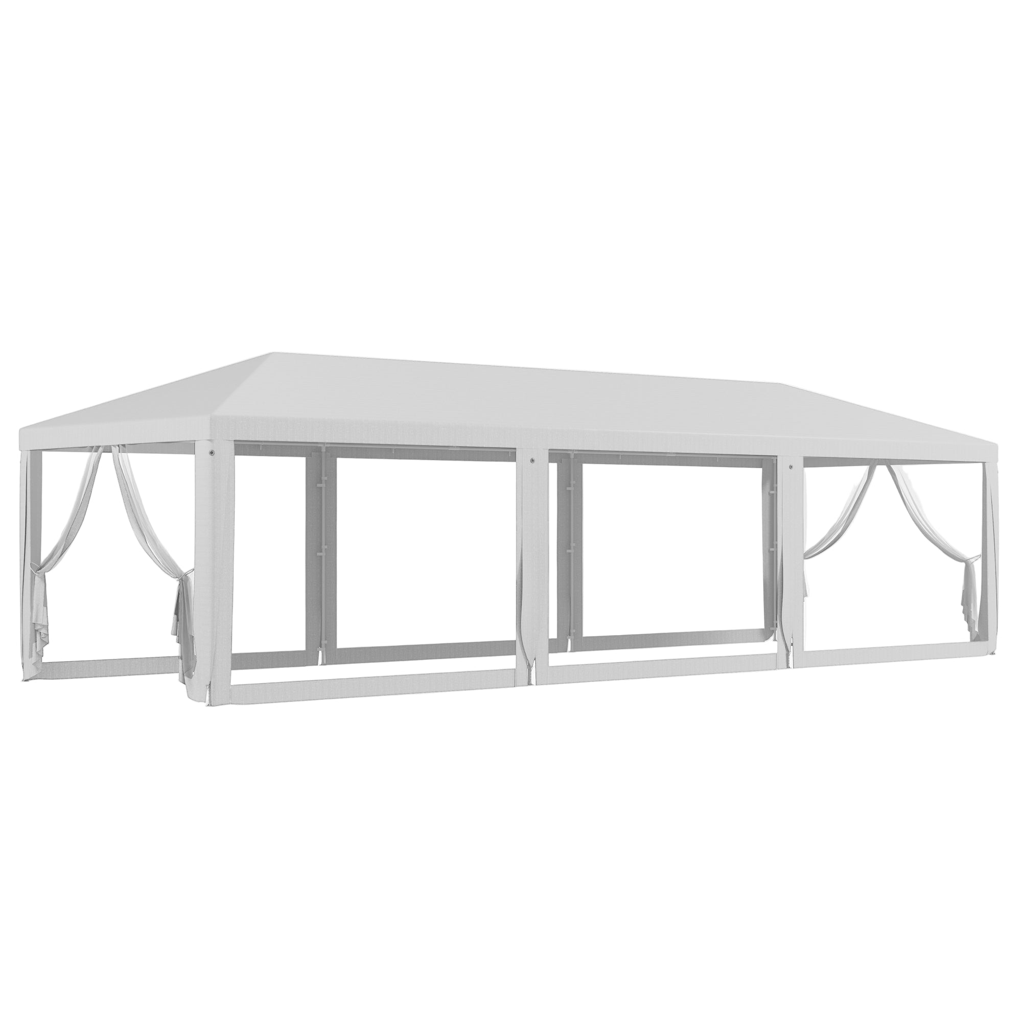 ひなひよ Outsunny 10' x 28' Party Tent, Wedding Canopy with Removable