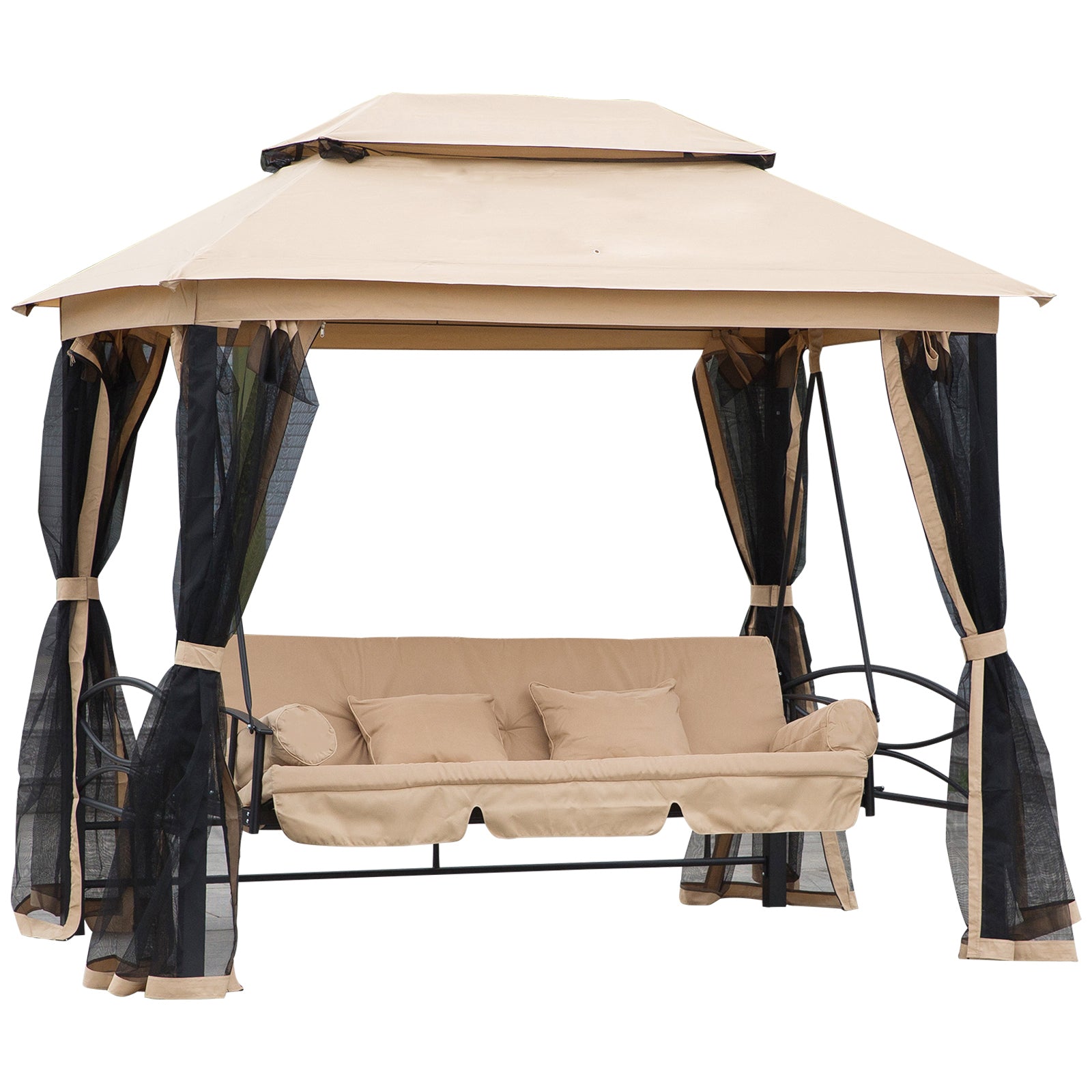 Outsunnny Person Outdoor Patio Daybed, in Canopy Gazebo