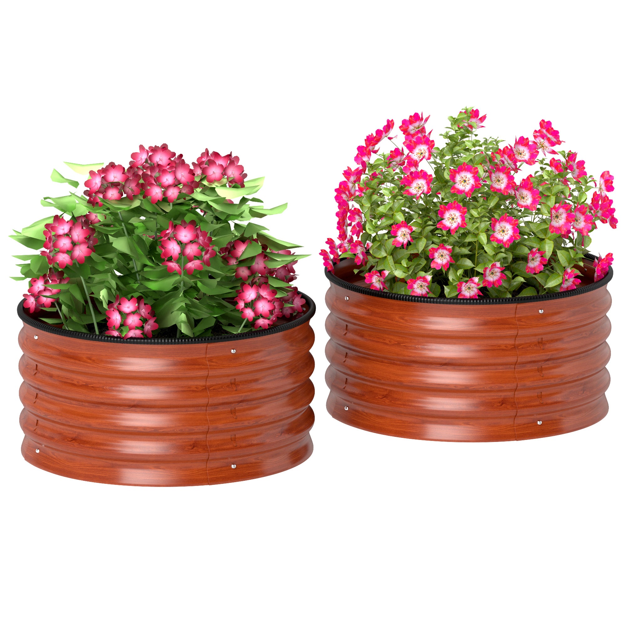 raised pots for outdoor plants Outsunny Raised Garden Beds
