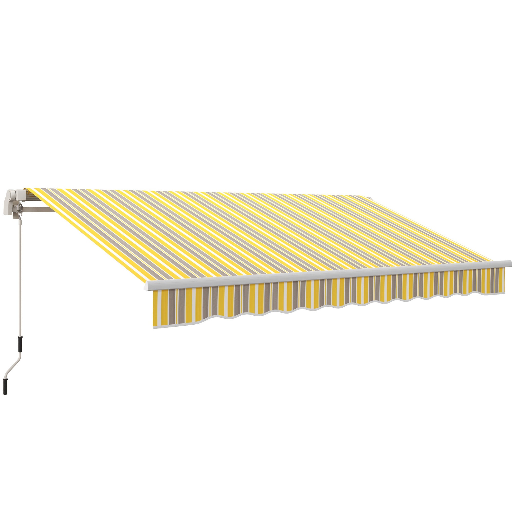Outsunny 12' x 10' Retractable Awning with Adjustable Design