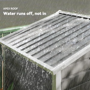 7 x 4ft Garden Shed, Easy to Assemble, Upgraded Galvanised Steel Frame with Foundation Kit, Double Doors with Lock, Outdoor Metal Shed with Vents and Gloves, Garden Storage Shed, Dark Grey