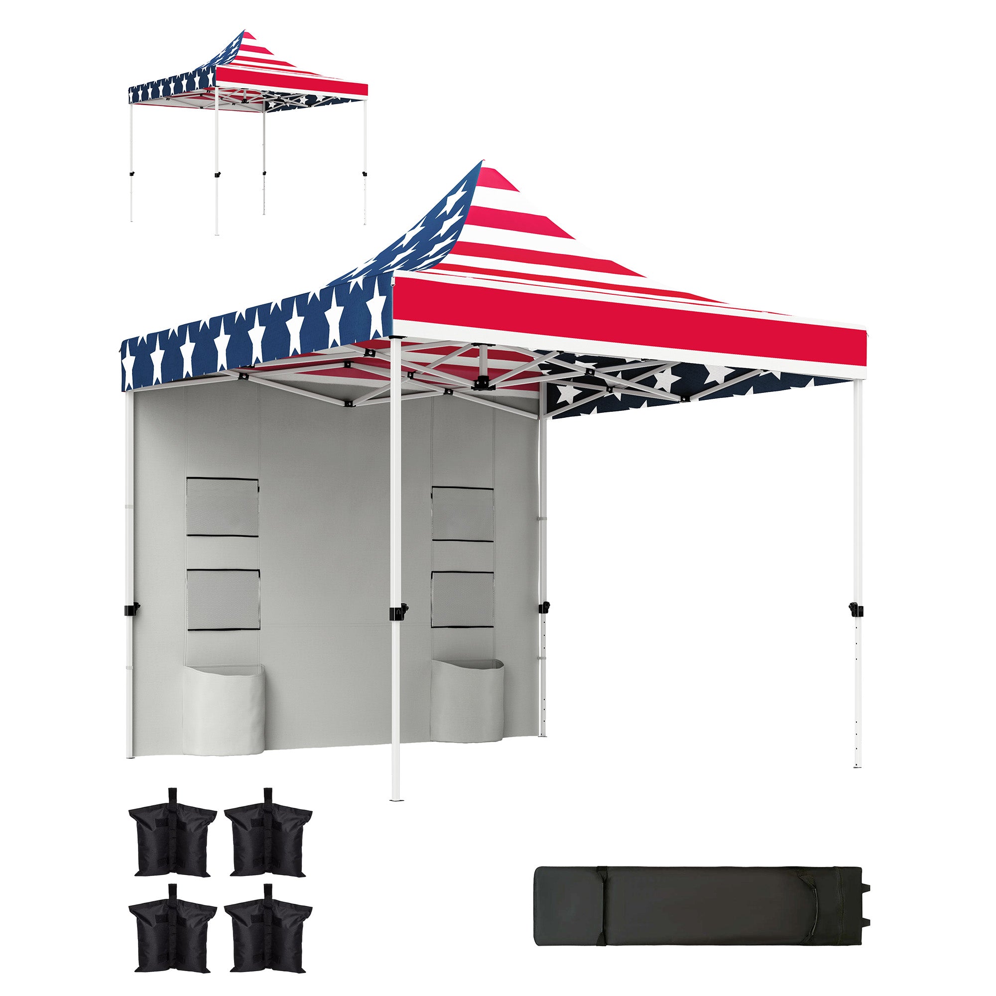 Outsunny Flag Canopy Tent, UPF50+ UV Protection & Easy Setup Shelter