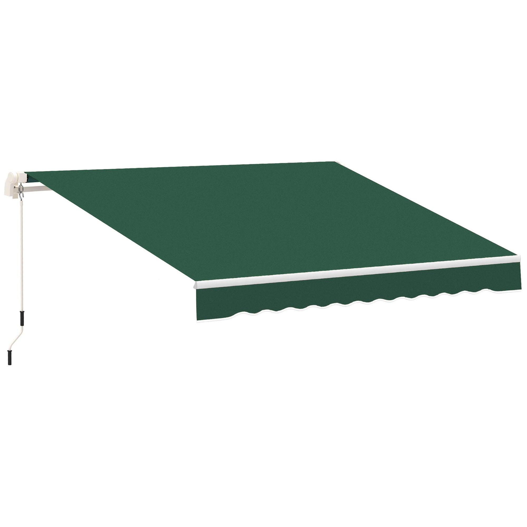 Toile De Rechange Pour Auvent De Terrasse – 2,5 X 2 M, Vert, Résistante à L'eau Et Aux UV, Avec Gouttière