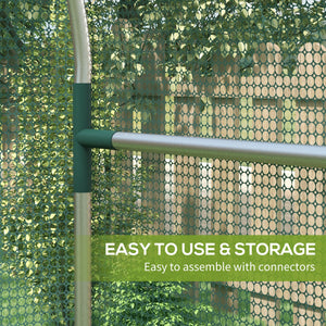 Outsunny 4' x 4' Crop Cage, Plant Protection Tent with Zippered Door and Galvanized Steel Frame, Fruit Cage Netting Cover for Garden, Yard, Lawn, Green