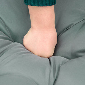 Rattan Chair with Stool, Outdoor Balcony Chair with Cushion, Adjustable Foot Pads for Patio, Garden, Backyard, Grey