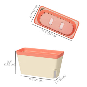3 Pack Self Watering Planter Box, 10.5 Inch Outdoor Flower Pots with Water Level Indicator, Plastic Planter Pots for Herbs, Vegetables, Flowers, Succulents Plants