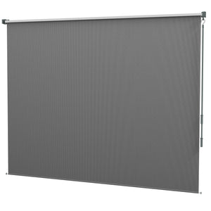 8'W x 6'H Roller Shades, Outdoor Blinds Cordless Roll Up Shade for Porch Balcony Gazebo, Light Grey