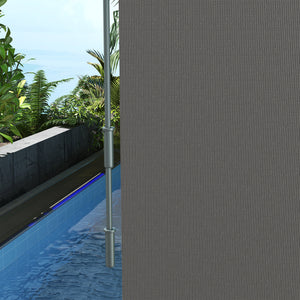 8'W x 6'H Roller Shades, Outdoor Blinds Cordless Roll Up Shade for Porch Balcony Gazebo, Light Grey