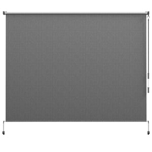 8'W x 6'H Roller Shades, Outdoor Blinds Cordless Roll Up Shade for Porch Balcony Gazebo, Light Grey