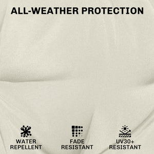 Outdoor Chair Seat Cushions Set of 2, Garden Chair Cushions with 7cm Thick Foam & Ties, Water Repellent and UV Resistant Covers for Patio Furniture 40x40cm, Cream White