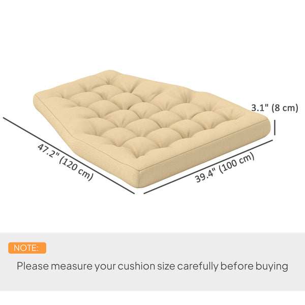 Outdoor Swing Cushion, Tufted Patio Cushion Replacement for Garden Chair Egg Chair, Indoor Outdoor Seat Cushion, Beige