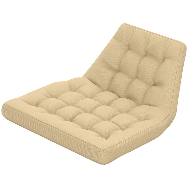 Outdoor Swing Cushion, Tufted Patio Cushion Replacement for Garden Chair Egg Chair, Indoor Outdoor Seat Cushion, Beige