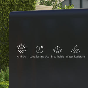 3-Seater Patio Swing Cover, Outdoor Garden Furniture Protection, Hammock Glider Cover, Waterproof Dustproof Windproof, 85" x 61" x 59", Black