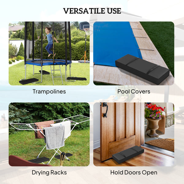 2PCS Patio Umbrella Base Weight Bag, Umbrella Stand Weights with Handles, 33 lbs with Sand Filling, Patio Umbrella Weights for Offset/Cantilever Umbrella Stand Base, Black