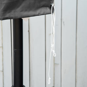 Parasol Cover, Patio Cantilever Cover, Banana Umbrella Protector with Rod, Zipper for Outdoor Garden, Patio, Dark Grey
