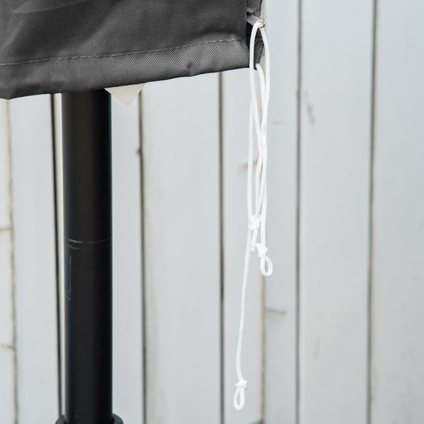 Parasol Cover, Patio Cantilever Cover, Banana Umbrella Protector with Rod, Zipper for Outdoor Garden, Patio, Dark Grey