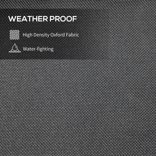 Parasol Cover, Patio Cantilever Cover, Banana Umbrella Protector with Rod, Zipper for Outdoor Garden, Patio, Dark Grey