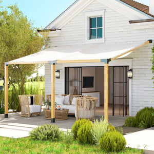 Pergola Kit, 15° Slanted Roof Pergola Bracket Kit with 4-Way/3-Way Corner Brackets, Post Bases, Wall Mounts for 4"x 4" (Actual 3.6" X 3.6") Lumber, 9 PCS DIY Hardware with Screws, Black