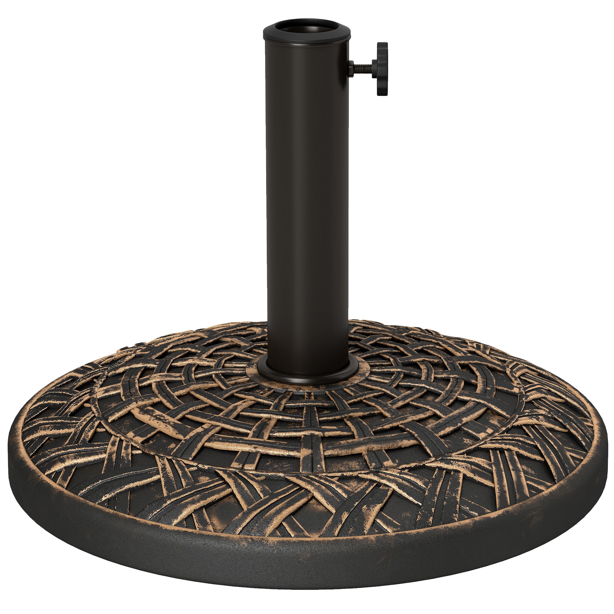heavy stand for patio umbrella Outsunny Base this classical umbrella base is crafted from solid cement and powder Sunjoy Universal 30 lb. Black