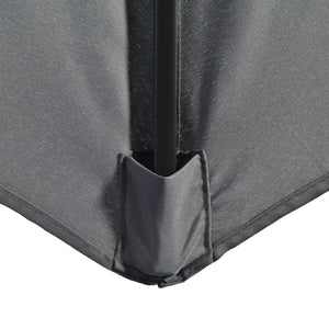 Garden 3(m) Parasol Umbrella, Outdoor Market Table Umbrella Sun Shade Canopy with 8 Ribs, Easy Push to Open, Grey