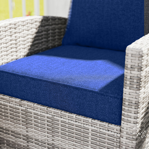 Outdoor Chair Cushions Set of 4, 24" x 24" Fade Resistant Patio Chair Cushions for Outdoor Furniture, Outdoor Seat Cushions, Navy Blue