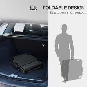 2 Piece Folding Chaise Lounge with 5-level Reclining Back, Tanning Chair with Face Hole, Outdoor Lounge Chair with Side Pocket & Headrest for Beach, Yard, Patio, Gray