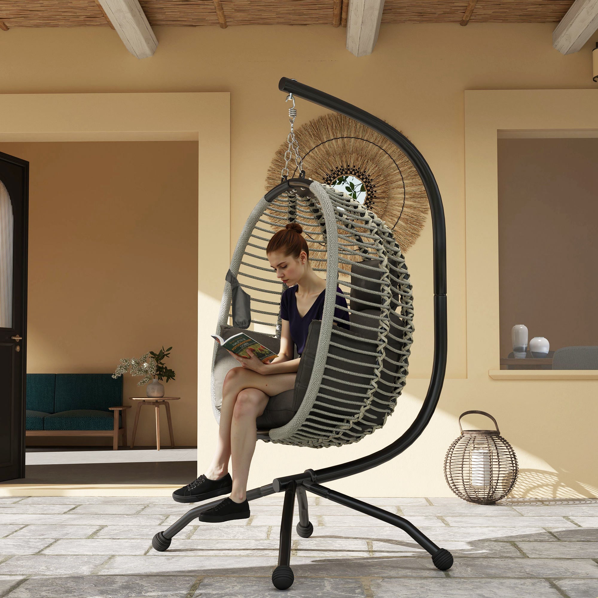 Egg Chair Without Stand Outdoor Swing Chair With Stand Buy Egg