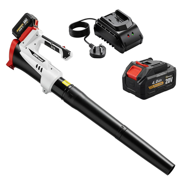 Leaf Blower Cordless with 4000mAh Battery & Charger, 18V Lightweight Handheld Garden Blower with 6 Speed Levels, 23000 RPM, 149 km/h for Leaves, Snow, Dust, Debris Removal, Car Cleaning