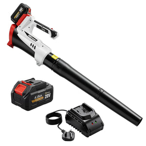 Leaf Blower Cordless with 4000mAh Battery & Charger, 18V Lightweight Handheld Garden Blower with 6 Speed Levels, 23000 RPM, 149 km/h for Leaves, Snow, Dust, Debris Removal, Car Cleaning