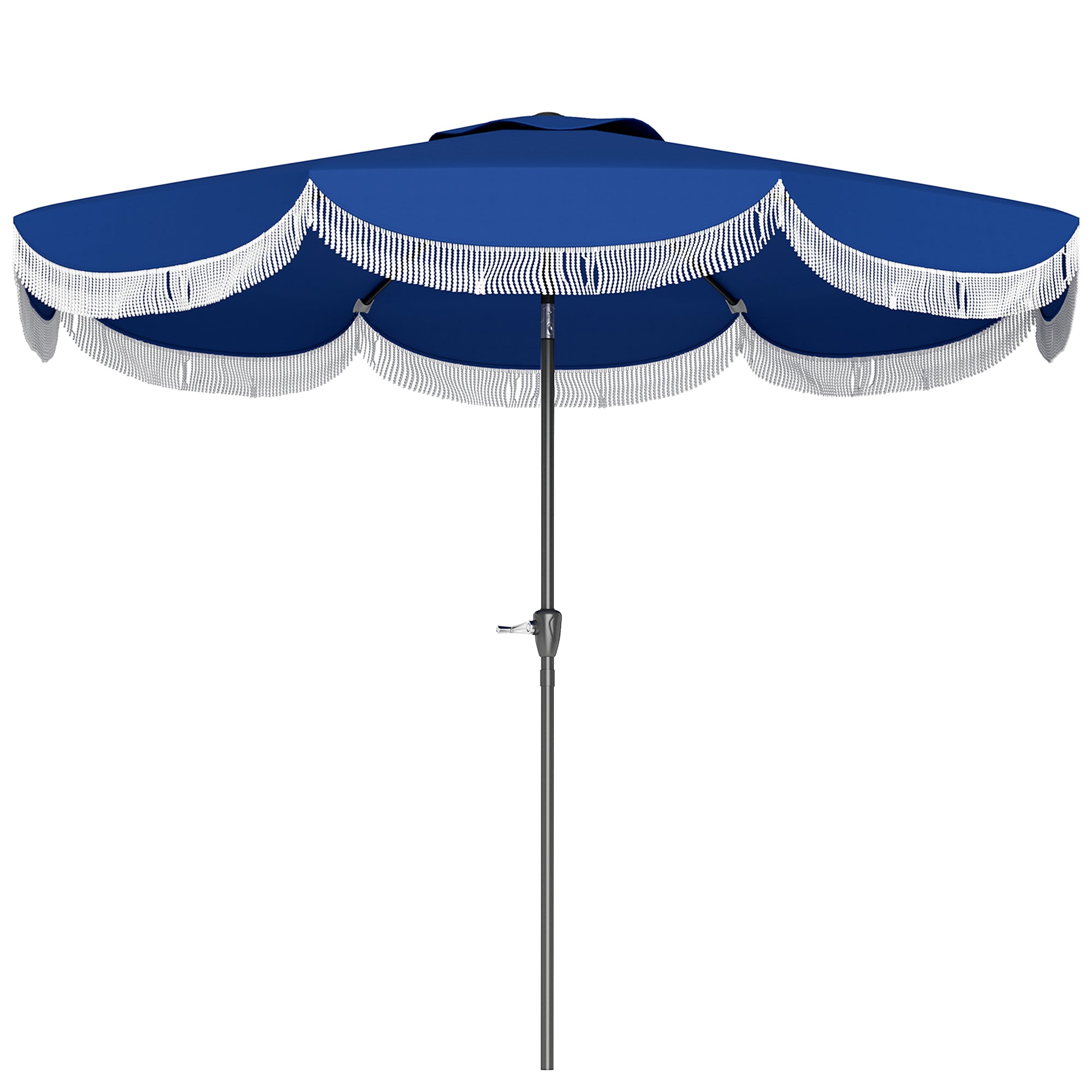 colorful patio table umbrella Outsunny 9FT Patio Umbrella, UPF 30+ Outdoor Market Umbrella with Crank, 8 Ribs, Push Button Tilt, Vented Patio Table Umbrella for Deck Backyard Lawn,