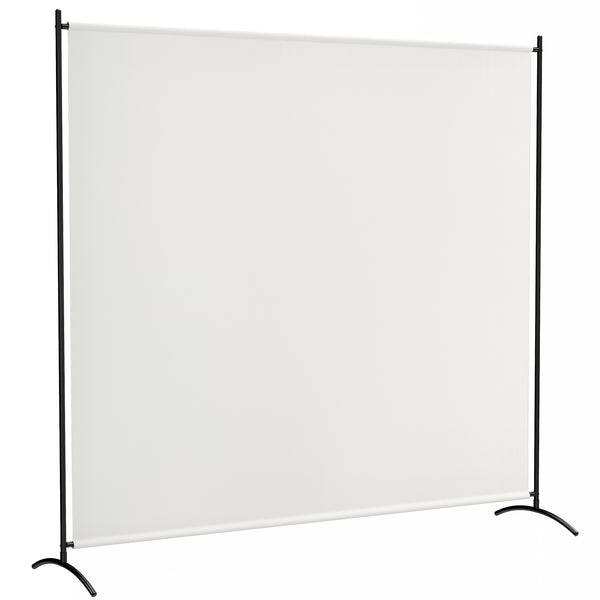 Single Panel Outdoor Privacy Screen, 5.9FT Tall Room Divider with UPF30+ Protection, Freestanding Privacy Panel Partition with Stable Base for Indoor Outdoor Use, Beige