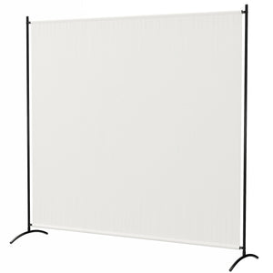 Single Panel Outdoor Privacy Screen, 5.9FT Tall Room Divider with UPF30+ Protection, Freestanding Privacy Panel Partition with Stable Base for Indoor Outdoor Use, Beige