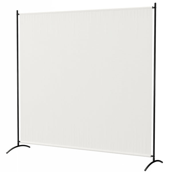 Single Panel Outdoor Privacy Screen, 5.9FT Tall Room Divider with UPF30+ Protection, Freestanding Privacy Panel Partition with Stable Base for Indoor Outdoor Use, Beige