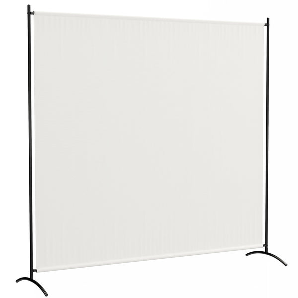 Single Panel Outdoor Privacy Screen, 5.9FT Tall Room Divider with UPF30+ Protection, Freestanding Privacy Panel Partition with Stable Base for Indoor Outdoor Use, Beige