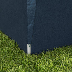 10' x 19.5' Pop Up Canopy Tent with Sidewalls, UPF 30+ Height Adjustable Large Party Tent Event Shelter with Leg Weight Bags and Wheeled Carry Bag for Garden, Patio, Dark Blue