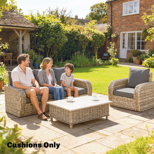 Outdoor Chair Cushions Set of 4, 24" x 24" Fade Resistant Patio Chair Cushions for Outdoor Furniture, Outdoor Seat Cushions, Grey