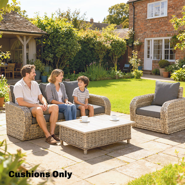 Outdoor Chair Cushions Set of 4, 24" x 24" Fade Resistant Patio Chair Cushions for Outdoor Furniture, Outdoor Seat Cushions, Grey