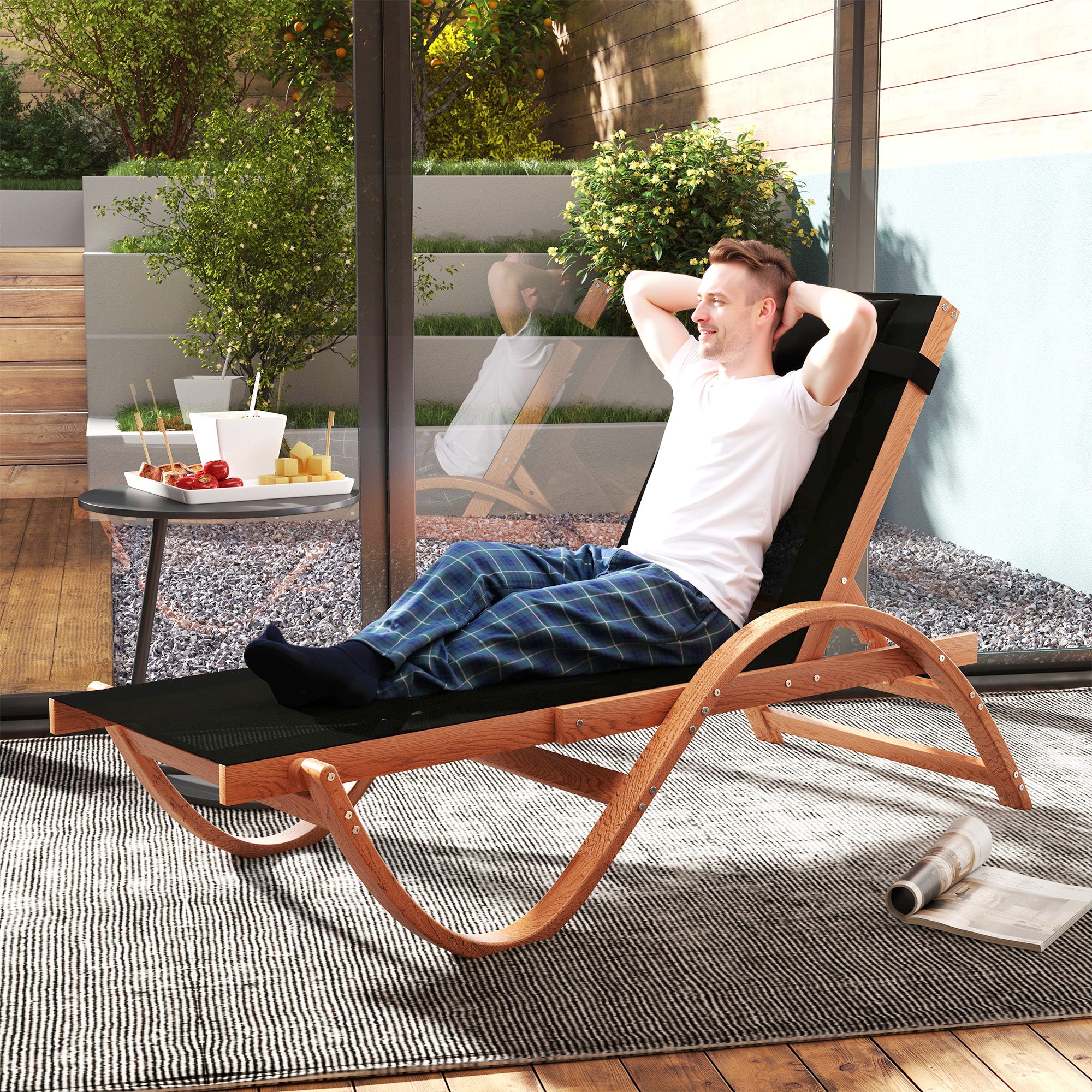 Sofa Sun Lounger Comfy Outsunny Pieces Rattan Sun Loungers W