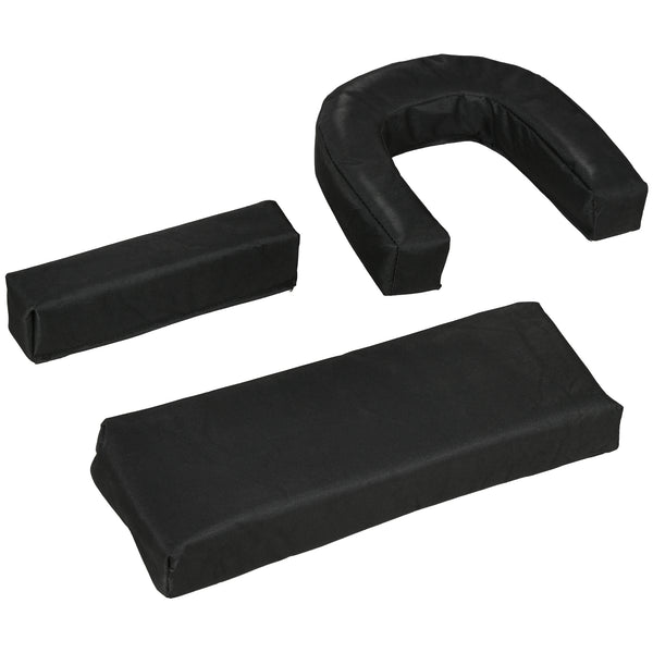 2PCS Adjustable Outdoor Lounge Chair, Garden Folding Chaise Lounge with Face Hole Reclining Tanning Chair Seat, Folding Camping Beach Lounging Bed w/ Head Support, Black