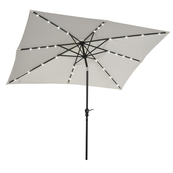 led light bulbs be replaced on a outsunny patio umbrella Outsunny Solar Patio Umbrella with LED Lights & Tilt
