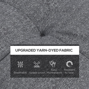 4-Piece Patio Chair Cushions Pillows, 19" x 19" x 4" Patio Cushions Set with Ties for Indoor Outdoor Garden Furniture