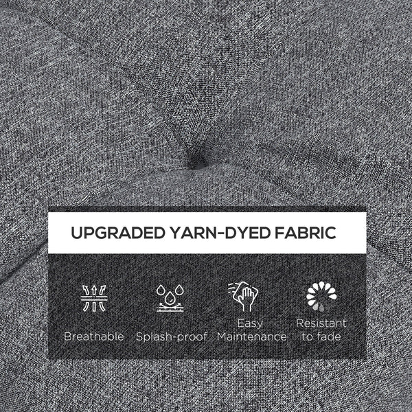 4-Piece Patio Chair Cushions Pillows, 19" x 19" x 4" Patio Cushions Set with Ties for Indoor Outdoor Garden Furniture